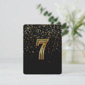 Carte de numéro de table Petite Étoiles-7 Nuit éto (Debout devant)