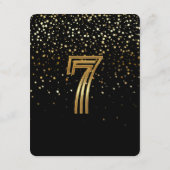 Carte de numéro de table Petite Étoiles-7 Nuit éto (Dos)