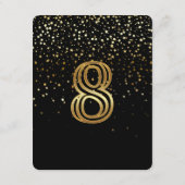Carte de numéro de table Petite Étoiles-8 Nuit éto (Dos)