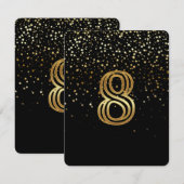 Carte de numéro de table Petite Étoiles-8 Nuit éto (Devant / Derrière)