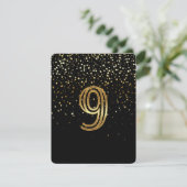 Carte de numéro de table Petites Étoiles - 9 Nuit (Debout devant)