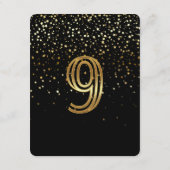 Carte de numéro de table Petites Étoiles - 9 Nuit (Dos)