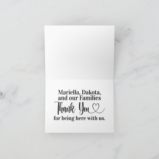 Carte de numéro de table pliée (Intérieur)