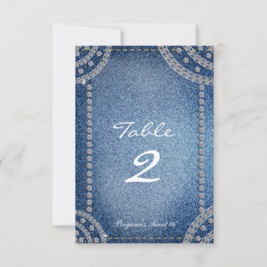 Carte de numéro de table pour fête d'anniversaire  (Devant)
