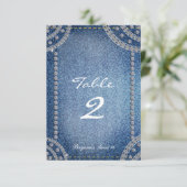 Carte de numéro de table pour fête d'anniversaire  (Debout devant)