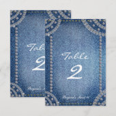Carte de numéro de table pour fête d'anniversaire  (Devant / Derrière)