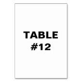 Carte de numéro de table pour fête et réception (Par défaut)