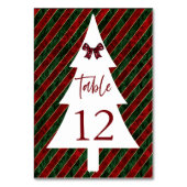 Carte de numéro de table pour la fête de Noël (Dos)