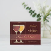 Carte de numéro de table pour verre à vin rouge et (Debout devant)