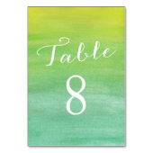 Carte de numéro de table Pure Love / Émeraude de c (Dos)