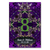 Carte de numéro de table Purple Green Gold (Par défaut)