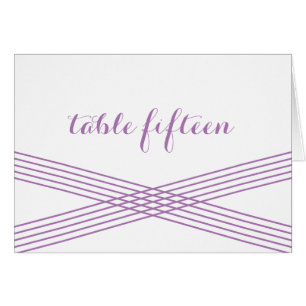 Carte de numéro de table Purple Modern Deco