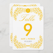 Carte de numéro de table recto-verso Blissful Laur (Devant / Derrière)