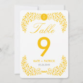 Carte de numéro de table recto-verso Blissful Laur (Devant)