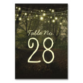 Carte de numéro de table romantique des lumières d (Par défaut)