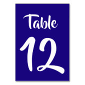 Carte de numéro de table Royal Blue Arrière - plan (Dos)