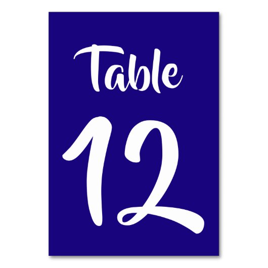 Carte de numéro de table Royal Blue Arrière - plan (Par défaut)