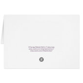 Carte de numéro de table Royal Peacock (Purple) (Dos Horizontal)