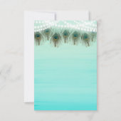 Carte de numéro de table rustique avec plumes de p (Dos)