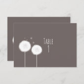 Carte de numéro de table rustique taupe Deux Pisse (Devant / Derrière)