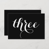 Carte de numéro de table| Script (Devant / Derrière)