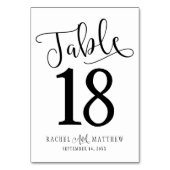 Carte de numéro de table Simple&Modern Mariage (Par défaut)