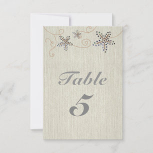 Carte de numéro de table STARFISH ELEGANCE Fête de