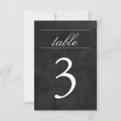 Carte de numéro de table | Tableau noir (Devant)