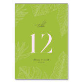 Carte de numéro de table Tropical moderne (Par défaut)