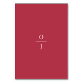 Carte de numéro de table Tropical moderne (Dos)