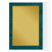 Carte de numéro de table Turquoise Gold (Intérieur (Gauche))