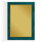 Carte de numéro de table Turquoise Gold (Intérieur (Droit))