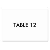 Carte de numéro de table unique pour la célébratio (Dos)