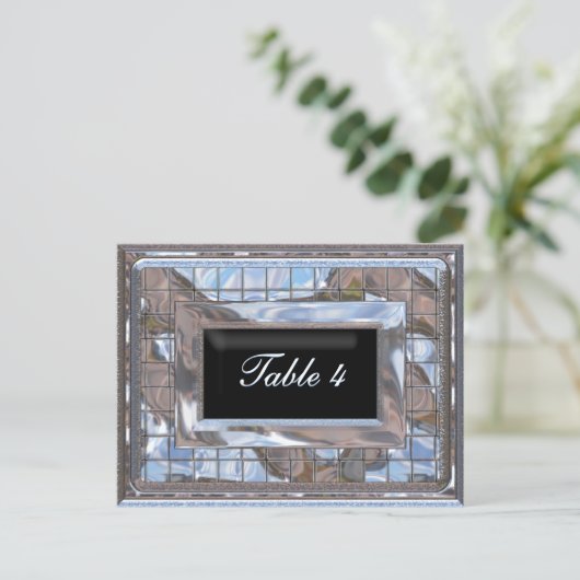 Carte de numéro de table Utopia (Debout devant)