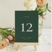 Carte de numéro de table verte BRUNSWICK
