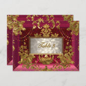 Carte de numéro de table victorienne Beaumanoir (Devant / Derrière)