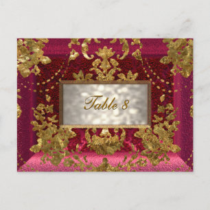 Carte de numéro de table victorienne Beaumanoir