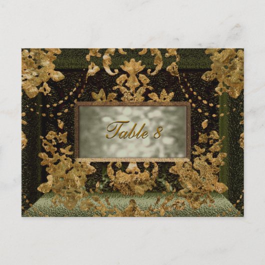 Carte de numéro de table victorienne Beaumanoir Mi (Devant)