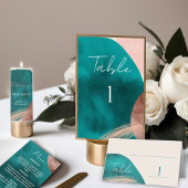 Carte de numéro de table WATERCOLOR ABSTRAITE