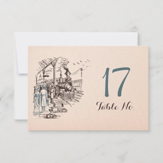 Carte de numéro de table Wedding Express (Devant)