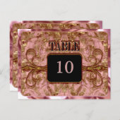 Carte de numéro de table Wimbley Blush Victorian (Devant / Derrière)