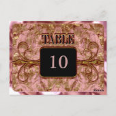 Carte de numéro de table Wimbley Blush Victorian (Dos)