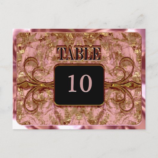 Carte de numéro de table Wimbley Blush Victorian (Devant)