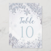 Carte de numéro de table Winter Wonland (Devant / Derrière)