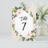 Carte de numéro de tableau 7 de tableau manuscrit  (Debout devant)