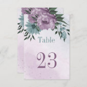 carte de numéro de tableau botanique des fleurs bl (Devant / Derrière)