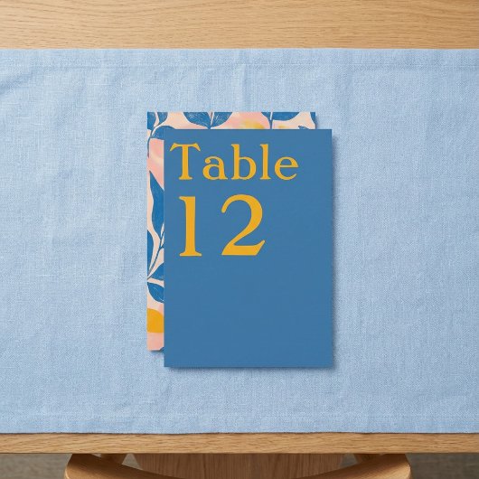 Carte de numéro de tableau botanique moderne