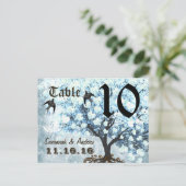 Carte de numéro de tableau Cardiologie Leaf Blue T (Debout devant)