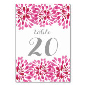 Carte de numéro de tableau Chrysanthemum rose Wate (Dos)
