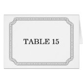 Carte de numéro de tableau de billets entourés d'é (Devant horizontal)